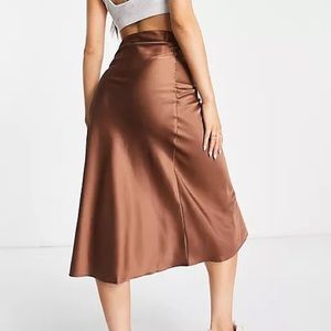 Banana Brown Slip Skirt